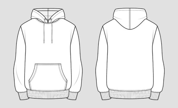 One Color Front/Back Cotton Hoodie